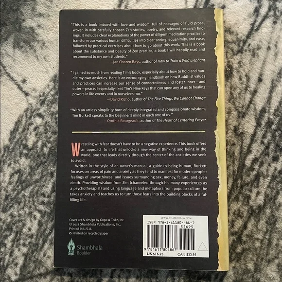 📚3/$20 Zen in the Age of Anxiety Book by Tim Burkett - Picture 2 of 2